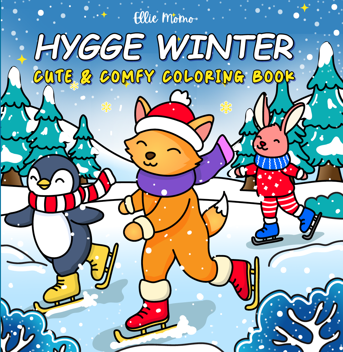 Hygge Winter Cute Cozy Coloring Book Hygge Winter Ellie Momo
